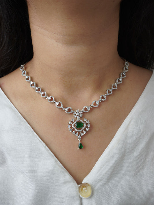 Green Nicole Zirconia Jewellery Set