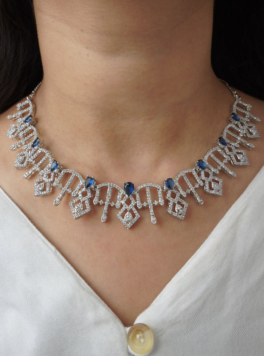 Blue Kena Zirconia Jewellery Set