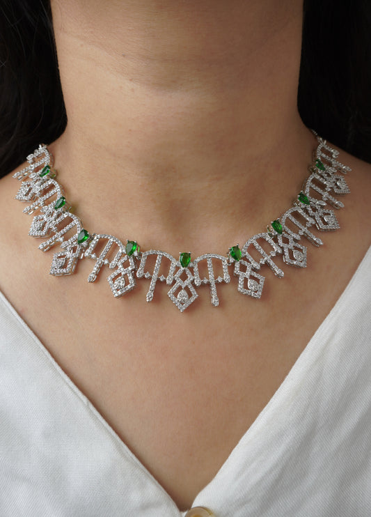 Green Kena Zirconia Jewellery Set