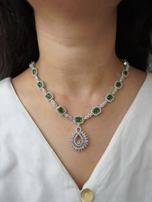 Green Zoe Zirconia Jewellery Set