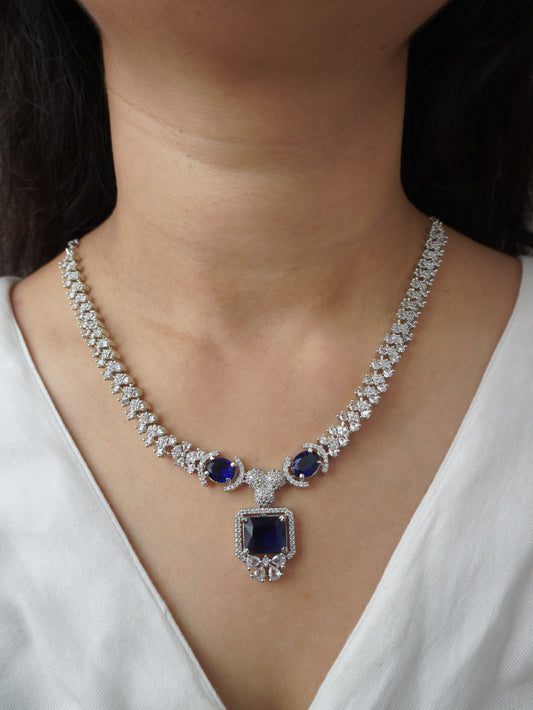 Blue Jennifer Zirconia Jewellery Set