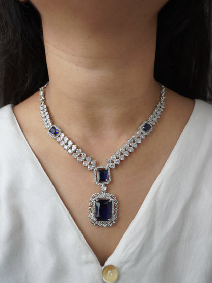Blue Greta Zirconia Jewellery Set