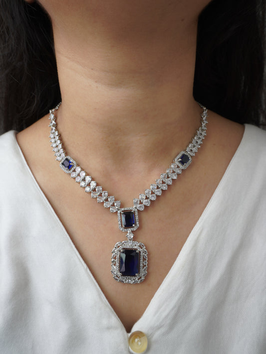 Blue Greta Zirconia Jewellery Set