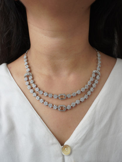 Cream Kate Zirconia Jewellery Set