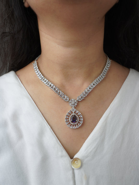 Purple Sienna Zirconia Jewellery Set