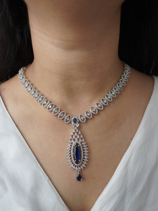 Blue Audrey Zirconia Jewellery Set