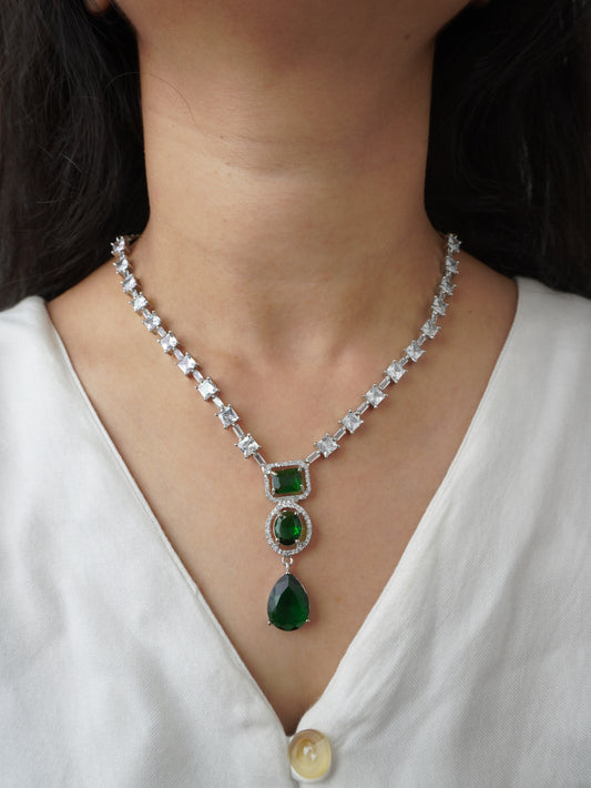 Green Ava Zirconia Jewellery Set