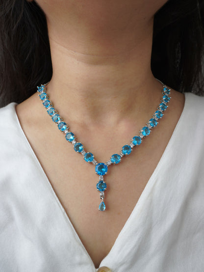 Aqua Scarlett Zirconia Jewellery Set
