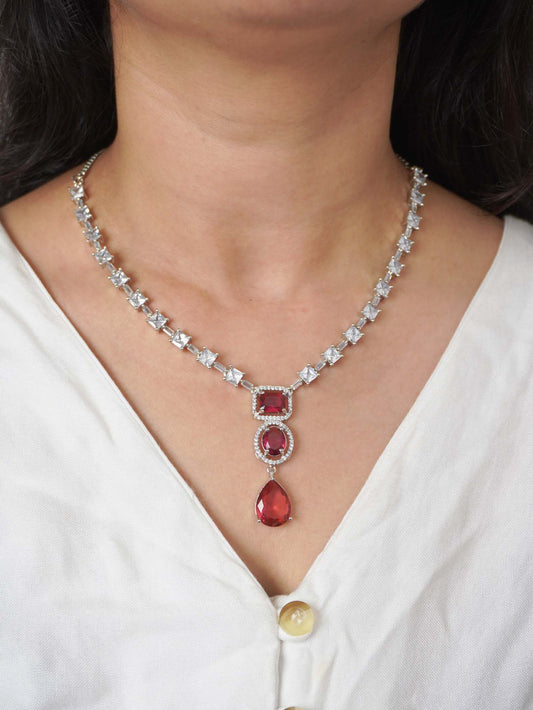 Ruby Ava Zirconia Jewellery Set