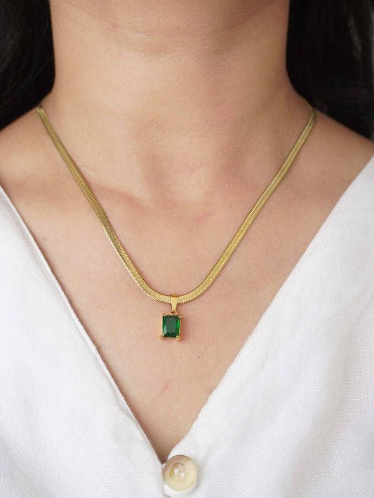 Navya Necklace Minimalist 18 Carat Gold Plated Elegant