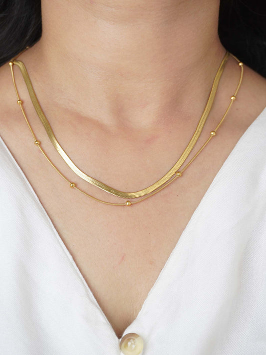 Alina Necklace for Women & Girls - 18 Carat Gold Plated