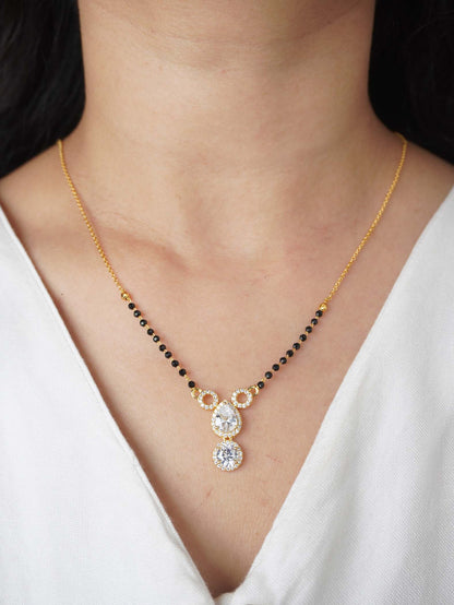 Divya's Favourite - 18 Carat Gold Plated Diamond Mangalsutra