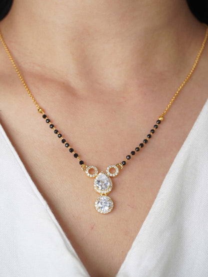 Divya's Favourite - 18 Carat Gold Plated Diamond Mangalsutra