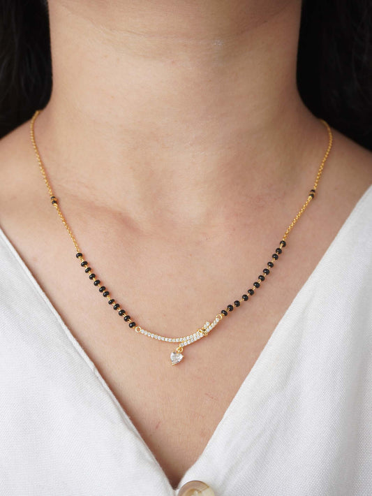 Tanisha's Favourite - 18 Carat Gold Plated Diamond Mangalsutra
