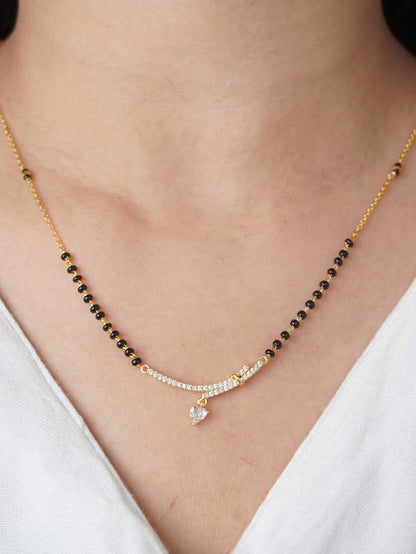 Tanisha's Favourite - 18 Carat Gold Plated Diamond Mangalsutra