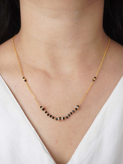 Ridhima's Favourite - 18 Carat Gold Plated Diamond Mangalsutra