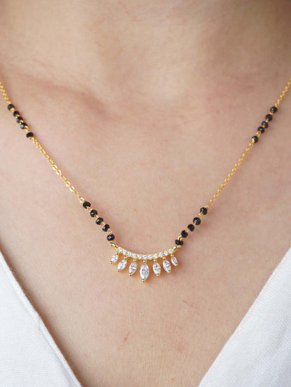 Traditional Yet Stylish Eesha Mangalsutra in 18K Gold