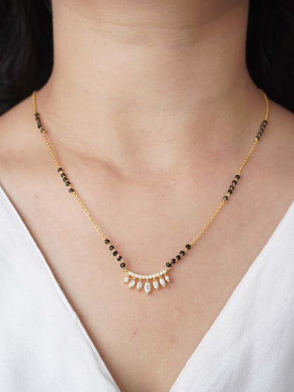 Traditional Yet Stylish Eesha Mangalsutra in 18K Gold