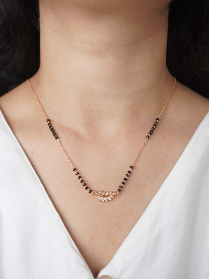 Amara Inspired 18 Carat Rose Gold Plated Mangalsutra for Women
