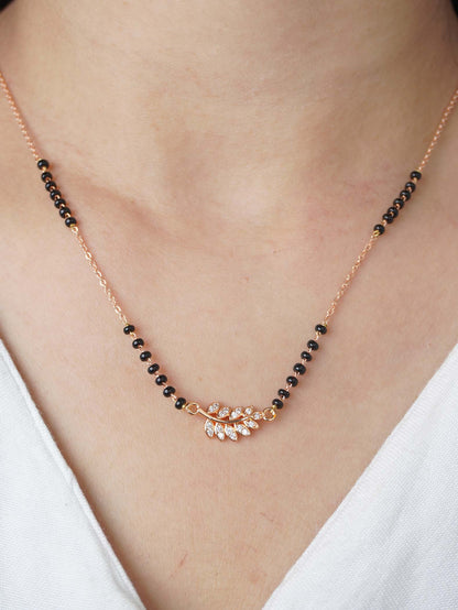Amara Inspired 18 Carat Rose Gold Plated Mangalsutra for Women