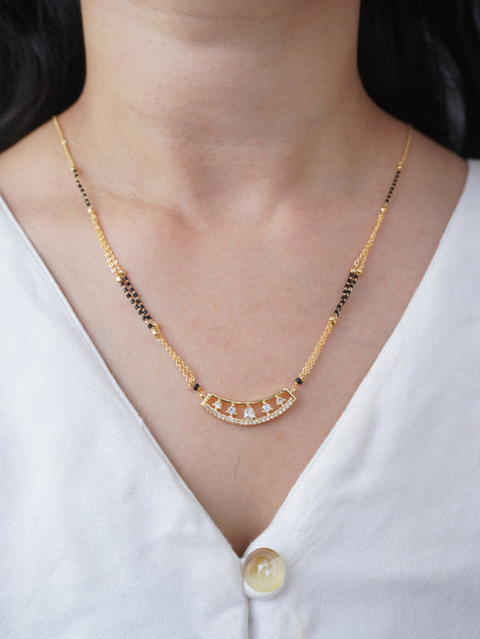 Everyday Wear Gold Plated Tiya Mangalsutra