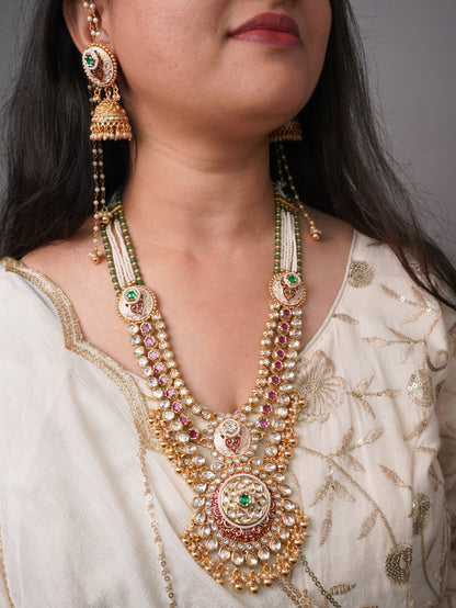 Kohinoori Moissanite Kundan Bridal Jewellery Set