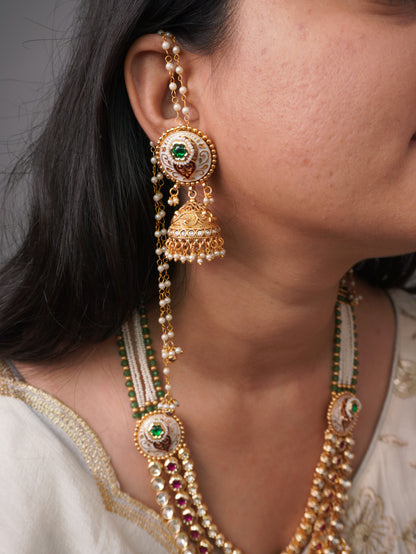 Kohinoori Moissanite Kundan Bridal Jewellery Set
