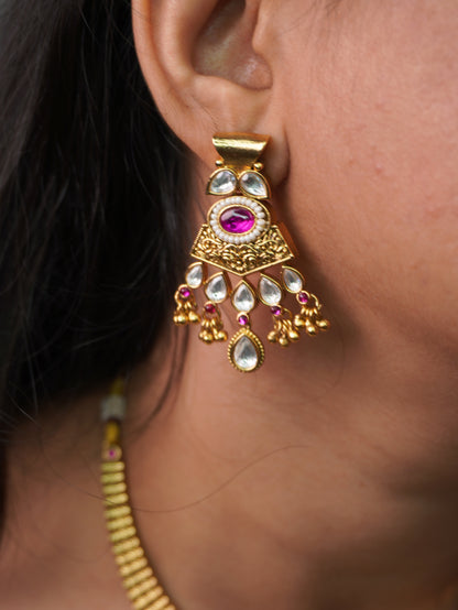 Ruby Tamannaah Temple Jewellery Set
