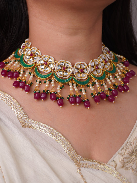 Emerald Green Vinita Jewellery Set