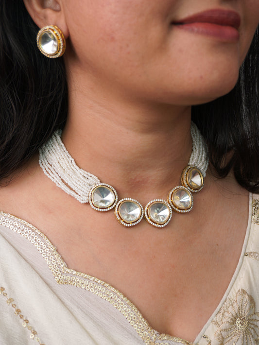 Ivory Avanti Kundan Necklace Set