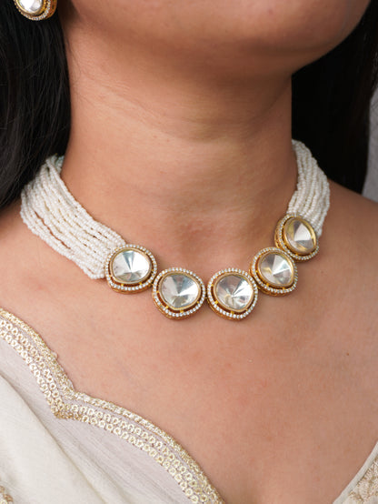 Ivory Avanti Kundan Necklace Set