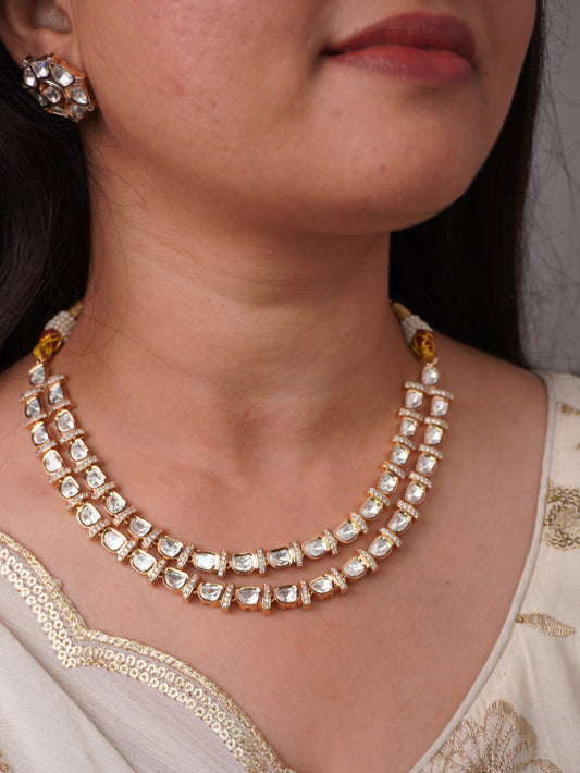 Kritika Moissanite Kundan Necklace Set