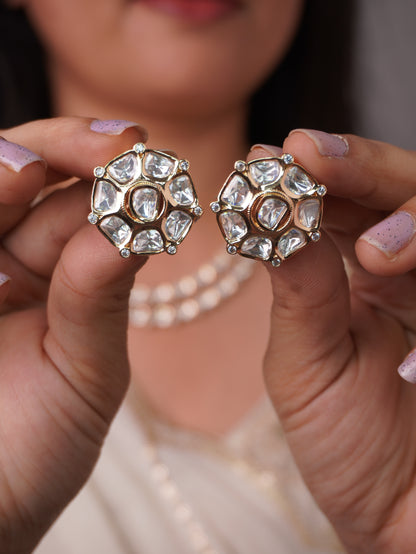 Kritika Moissanite Kundan Necklace Set