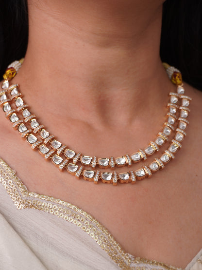 Kritika Moissanite Kundan Necklace Set