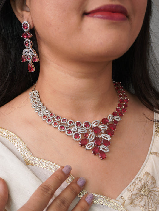 Ruby Jacqueline Zirconia Jewellery Set