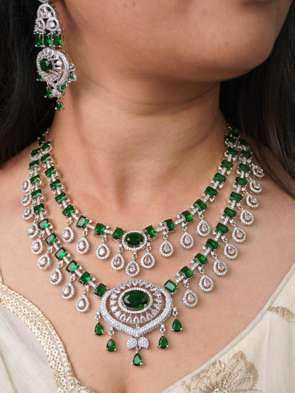 Emerald Green Fiona Zirconia Jewellery Set
