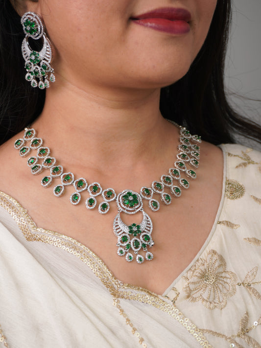 Emerald Green Juliette Zirconia Jewellery Set