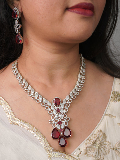 Ruby Zara Zirconia Jewellery Set
