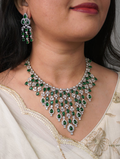 Emerald Green Megan Zirconia Jewellery Set