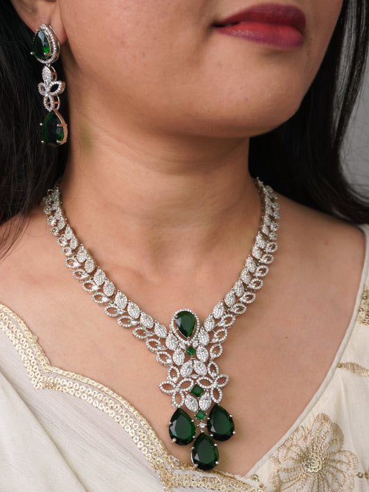 Emerald Green Zara Zirconia Jewellery Set