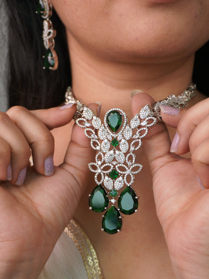 Emerald Green Zara Zirconia Jewellery Set