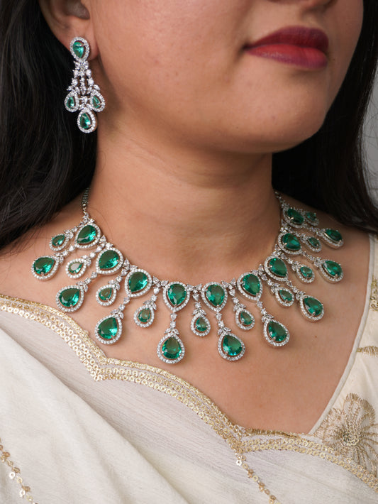 Rama Green Grace Zirconia Jewellery Set
