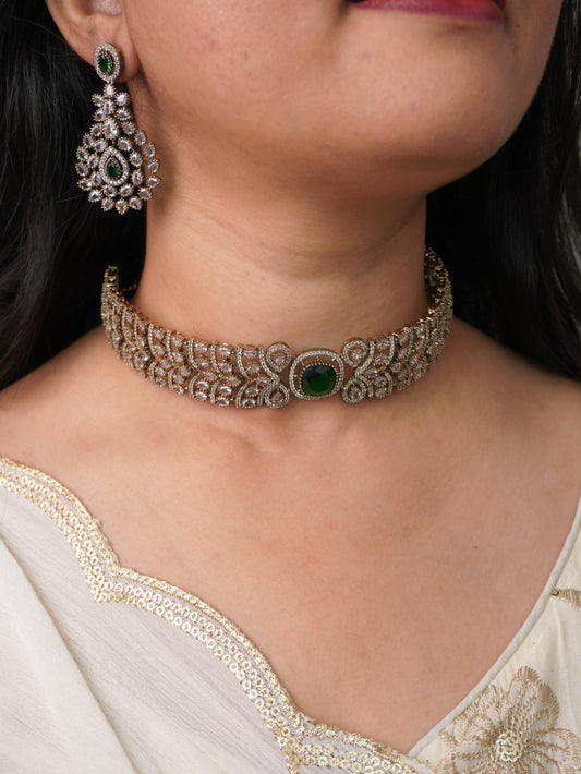 Emerald Green Chiara Zirconia Jewellery Set