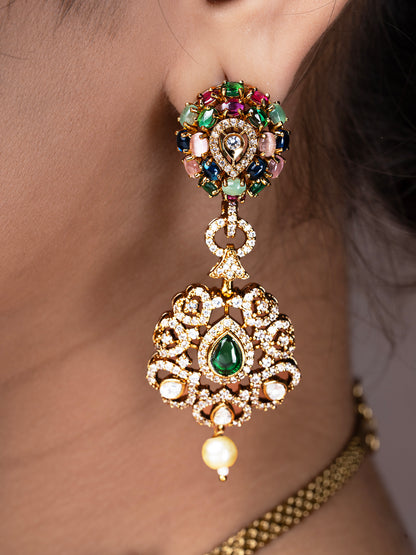 Ziaara Moissanite CZ Necklace Set