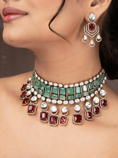 Mehrunisa Moissanite Necklace Set