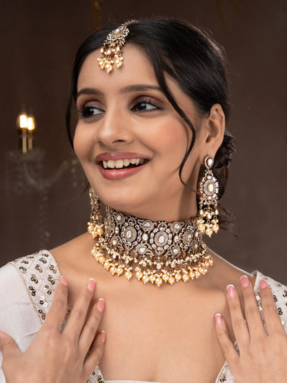 Rajputana Moissanite CZ Necklace Set