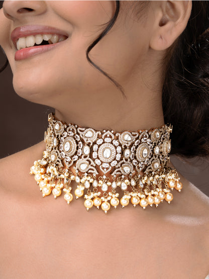 Rajputana Moissanite CZ Necklace Set