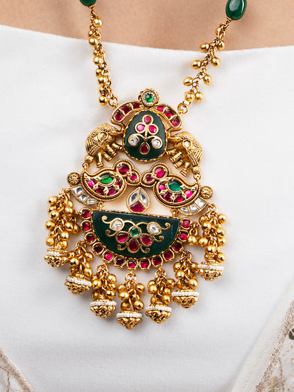 Sunehri Heritage Long Necklace Set