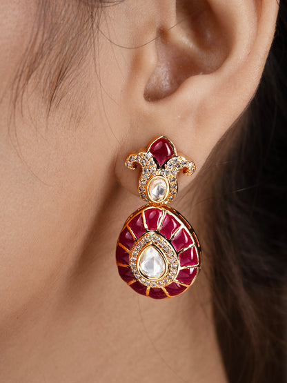 Shehnai Ruby Long Necklace Set