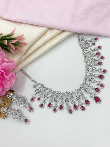 Ruby Jelvi Zirconia Statement Jewellery Set